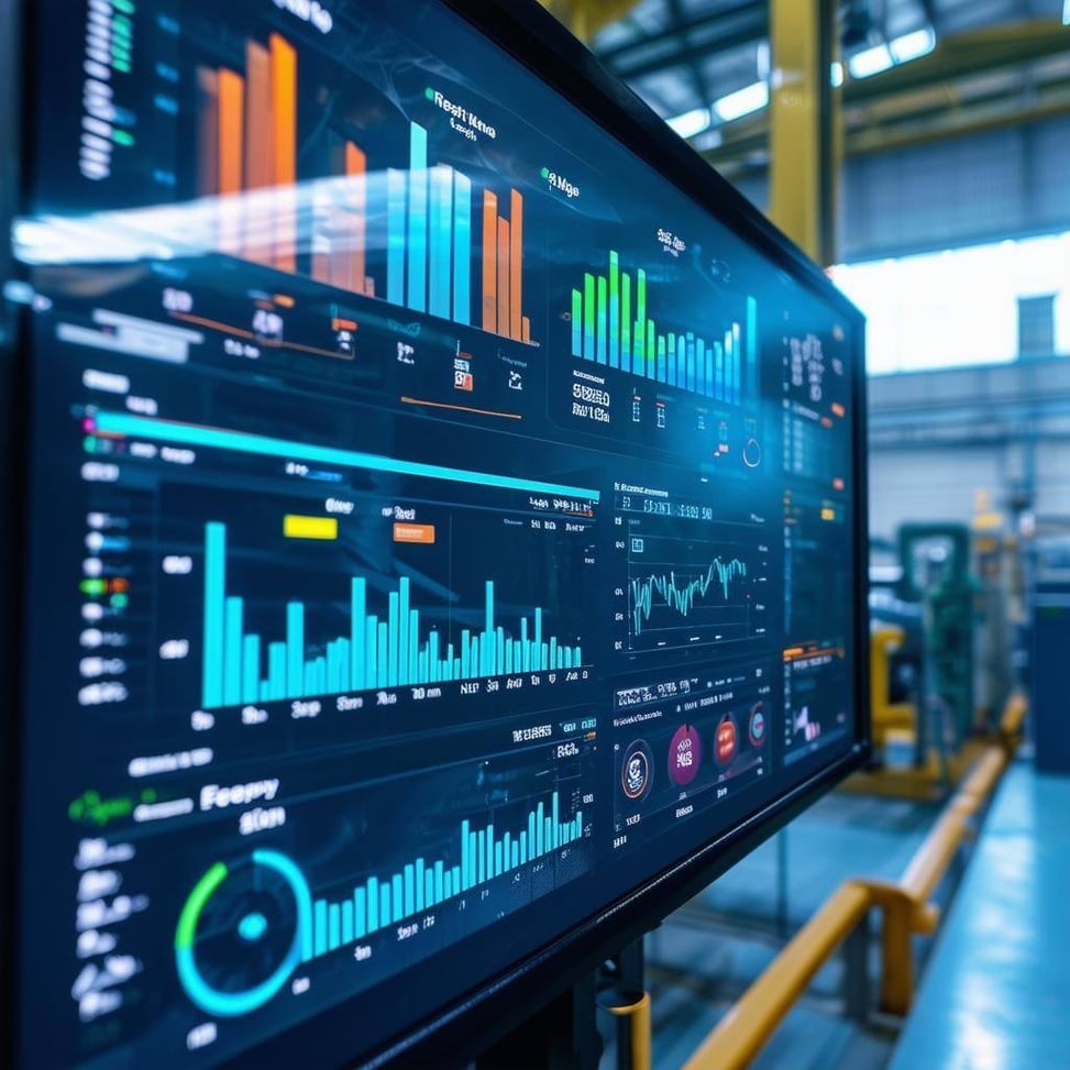 A dashboard displaying realtime energy usage in a factory-1