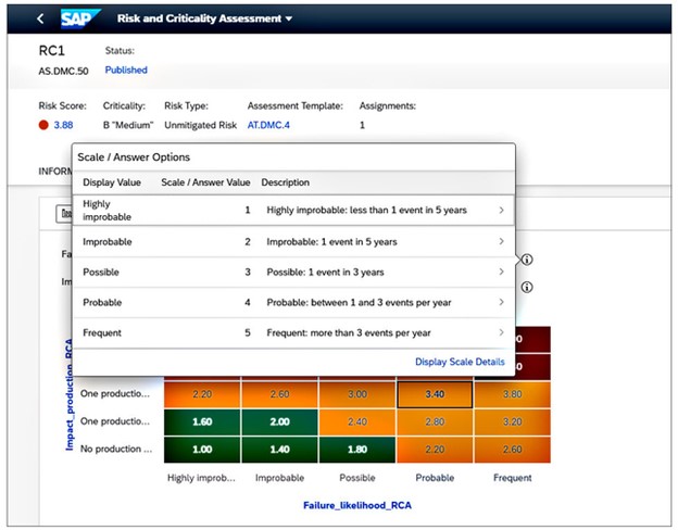 proved usability of assessments in SAP Intelligent Asset Management IAM